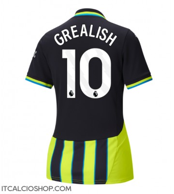 Manchester City Jack Grealish #10 Seconda Maglia Femmina 2024-25 Manica Corta